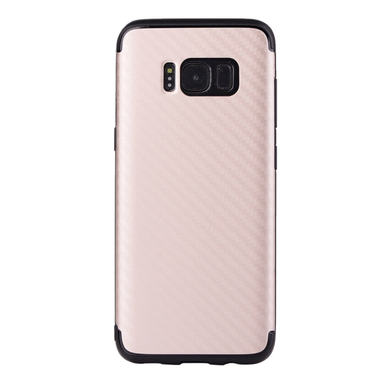 For Galaxy S8+ / G955 Knit Texture TPU Dropproof Protective Back Cover Case(Gold)