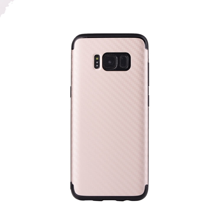 For Galaxy S8+ / G955 Knit Texture TPU Dropproof Protective Back Cover Case(Gold)