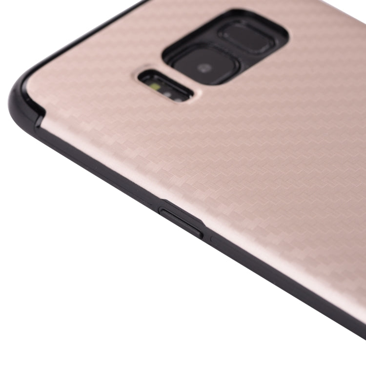 For Galaxy S8+ / G955 Knit Texture TPU Dropproof Protective Back Cover Case(Gold)