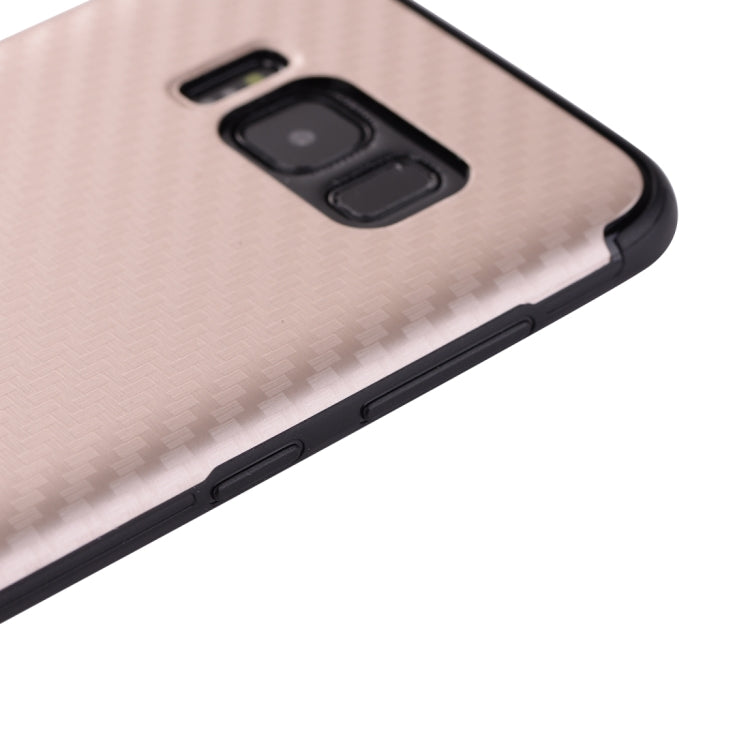 For Galaxy S8+ / G955 Knit Texture TPU Dropproof Protective Back Cover Case(Gold)