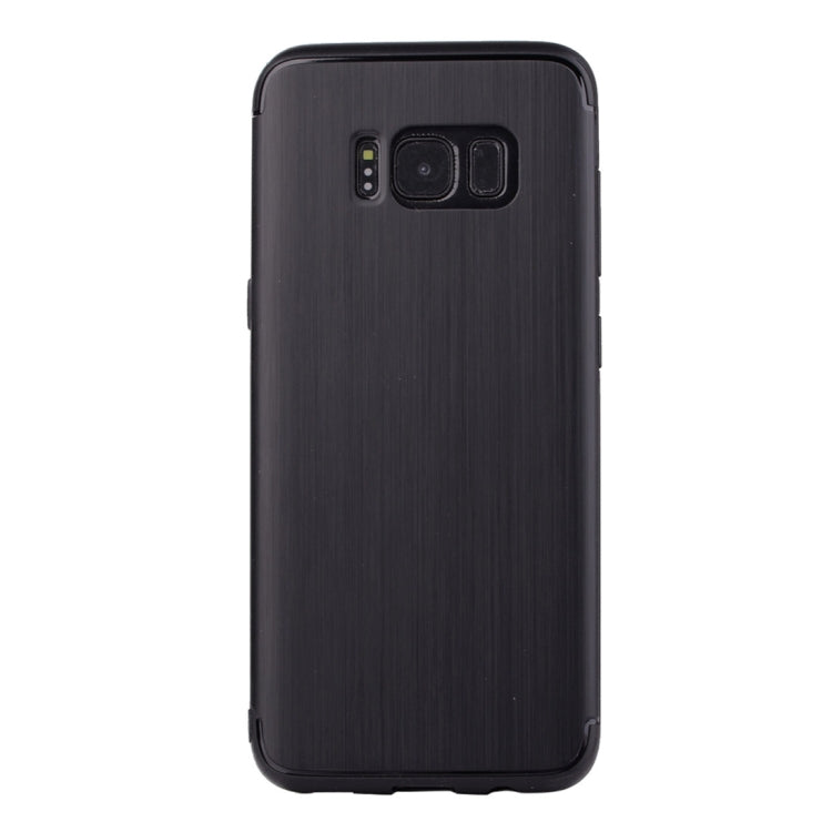 For Galaxy S8 Brushed Texture TPU Dropproof Protective Back Cover Case