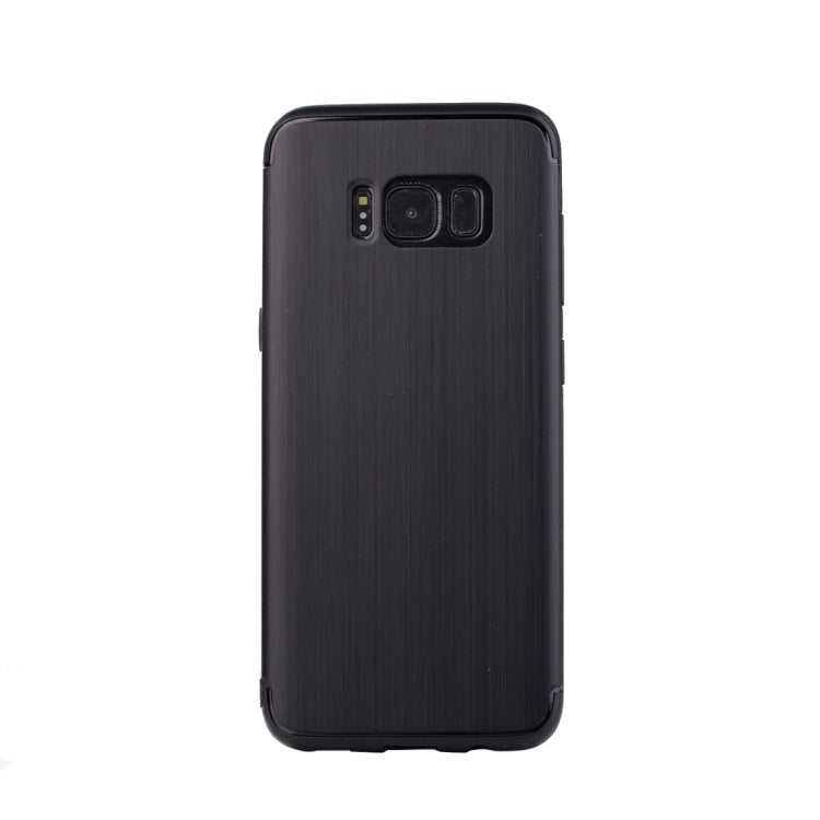 For Galaxy S8 Brushed Texture TPU Dropproof Protective Back Cover Case