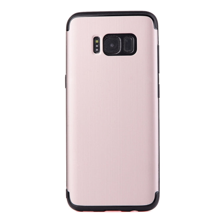 For Galaxy S8 Brushed Texture TPU Dropproof Protective Back Cover Case