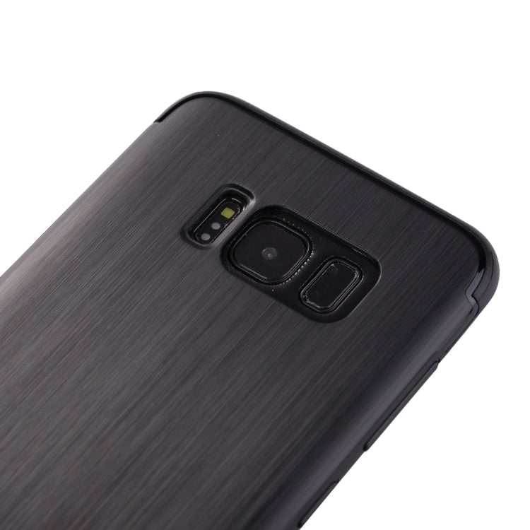 For Galaxy S8 Brushed Texture TPU Dropproof Protective Back Cover Case