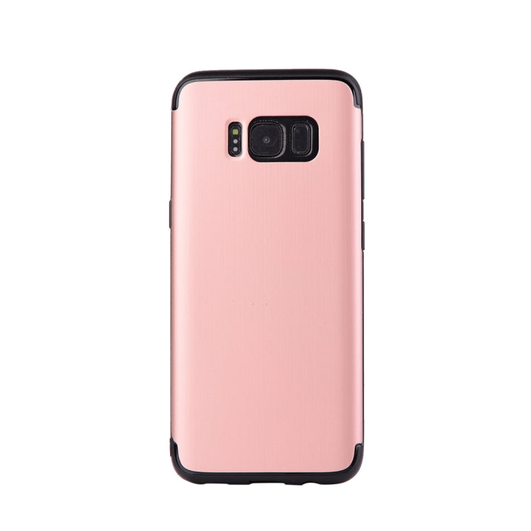 For Galaxy S8 Brushed Texture TPU Dropproof Protective Back Cover Case