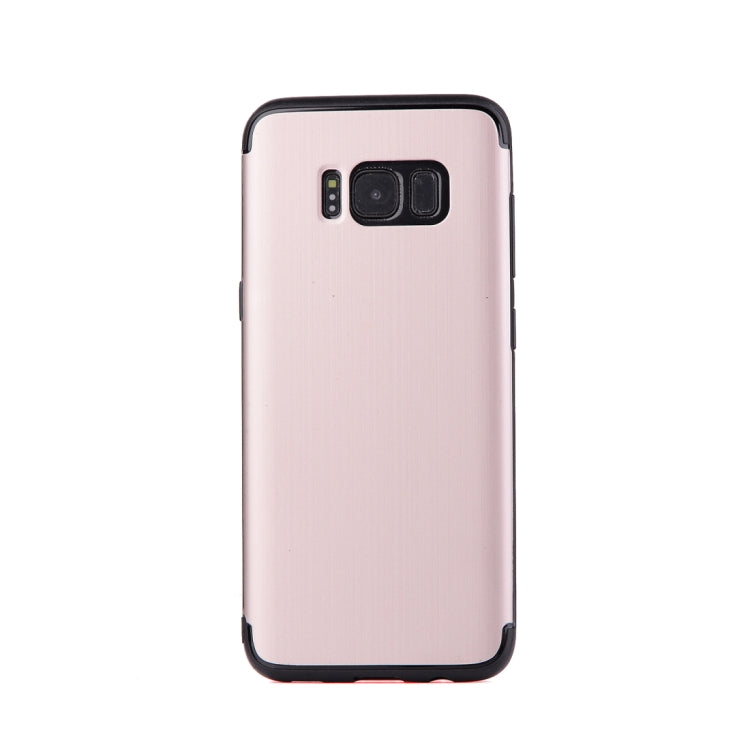 For Galaxy S8+ / G955 Brushed Texture TPU Dropproof Protective Back Cover Case(Gold)