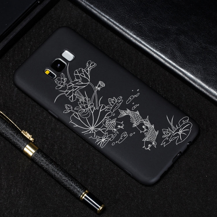 Lotus Pond Painted Pattern Soft TPU Case for Galaxy S8