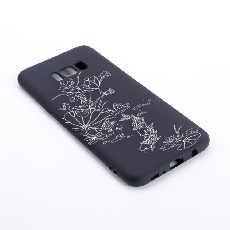 Lotus Pond Painted Pattern Soft TPU Case for Galaxy S8