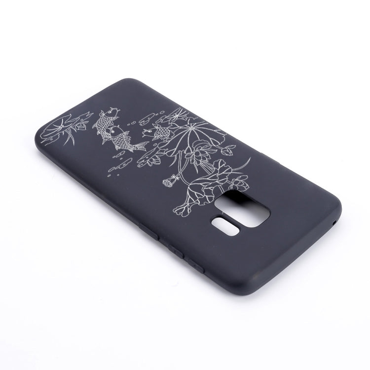 Lotus Pond Painted Pattern Soft TPU Case for Galaxy S9