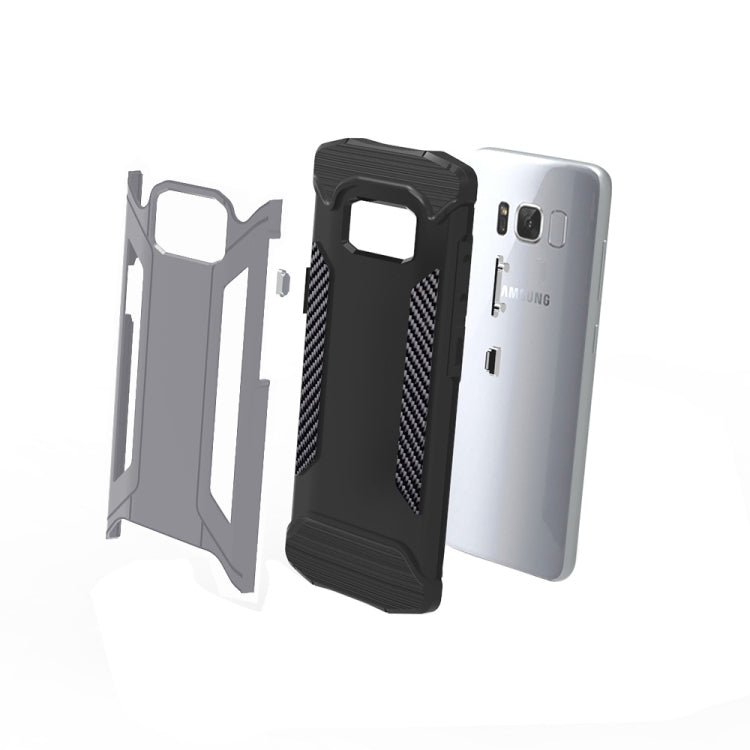 For Galaxy S8 TPU + PC Steel Armor Combination Case