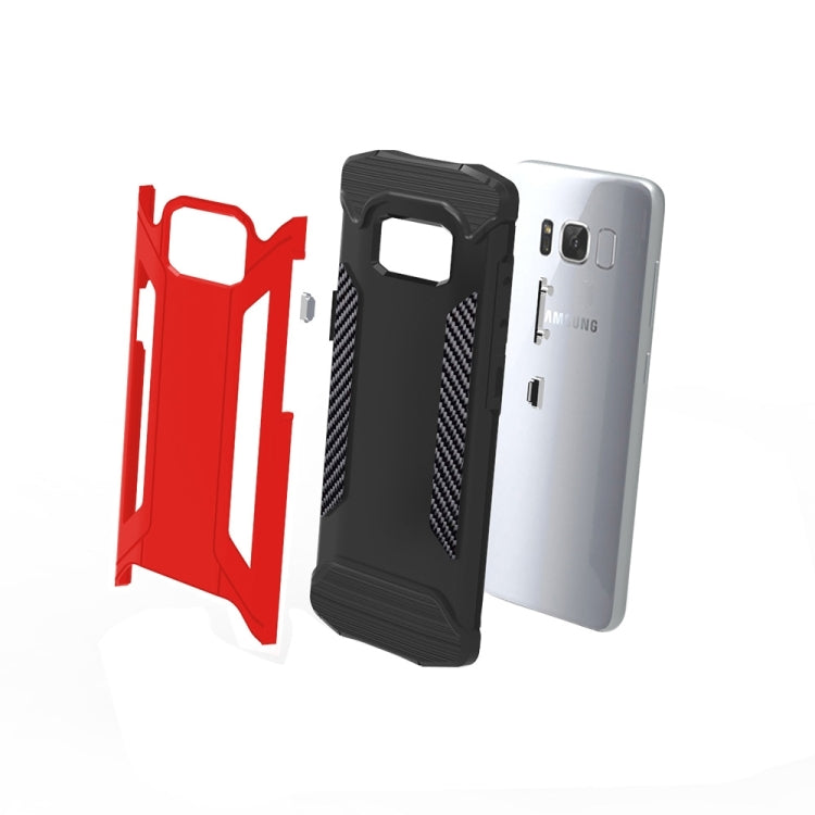 For Galaxy S8 TPU + PC Steel Armor Combination Case