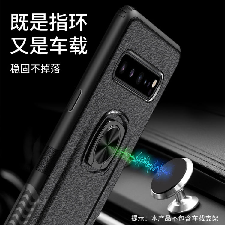 Shockproof Car Magnetic Case with 360 Degree Gold Armor Ring for Galaxy S10 5G