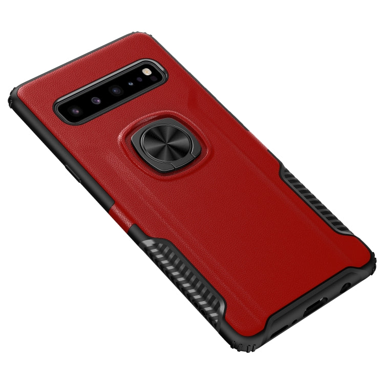 Shockproof Car Magnetic Case with 360 Degree Gold Armor Ring for Galaxy S10 5G