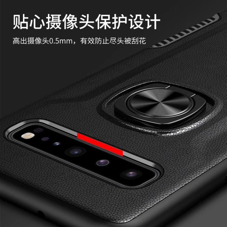 Shockproof Car Magnetic Case with 360 Degree Gold Armor Ring for Galaxy S10 5G
