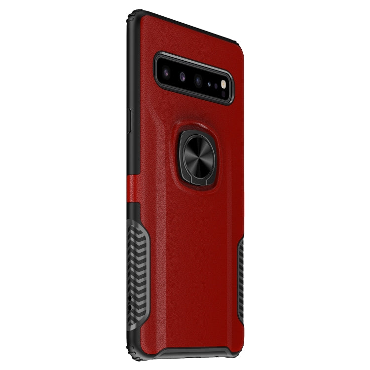 Shockproof Car Magnetic Case with 360 Degree Gold Armor Ring for Galaxy S10 5G