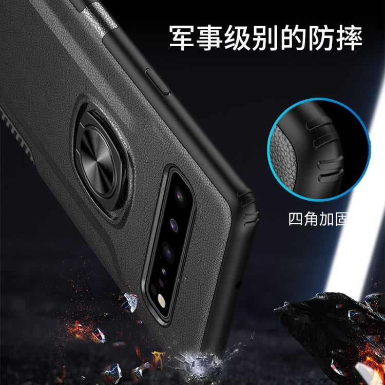 Shockproof Car Magnetic Case with 360 Degree Gold Armor Ring for Galaxy S10 5G