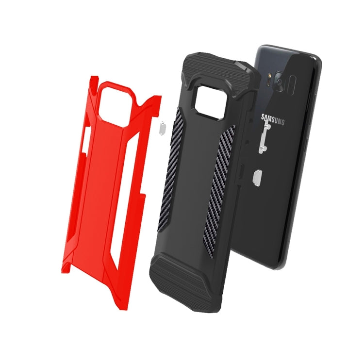 For Galaxy S8 + / G955 TPU + PC Steel Armor Combination Case