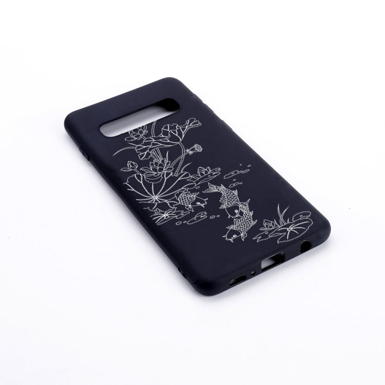 Lotus Pond Painted Pattern Soft TPU Case for Galaxy S10e