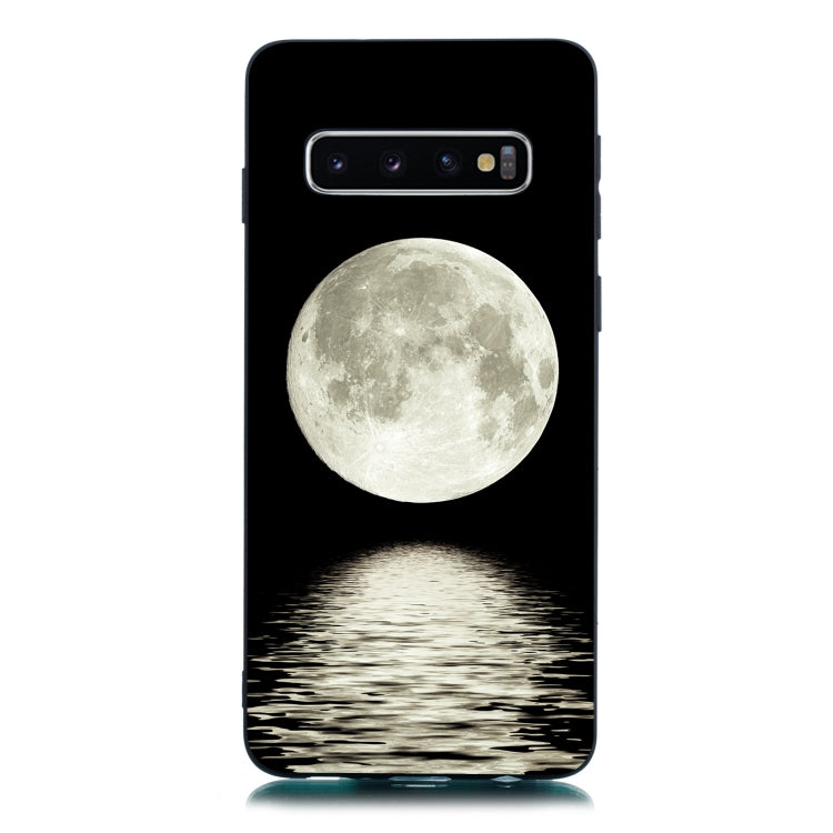 Moon Painted Pattern Soft TPU Case for Galaxy S10+
