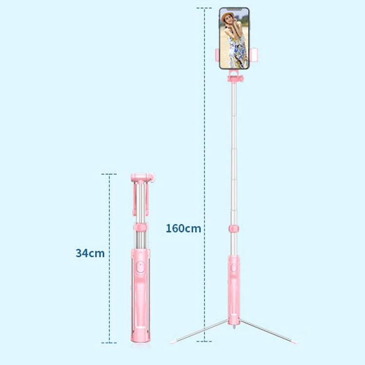 CYKE A19 Multifunction One-piece Wireless Bluetooth Selfie Stick with Single Fill light & Tripod & Remote Control, Maximum Stretching Length: 160cm