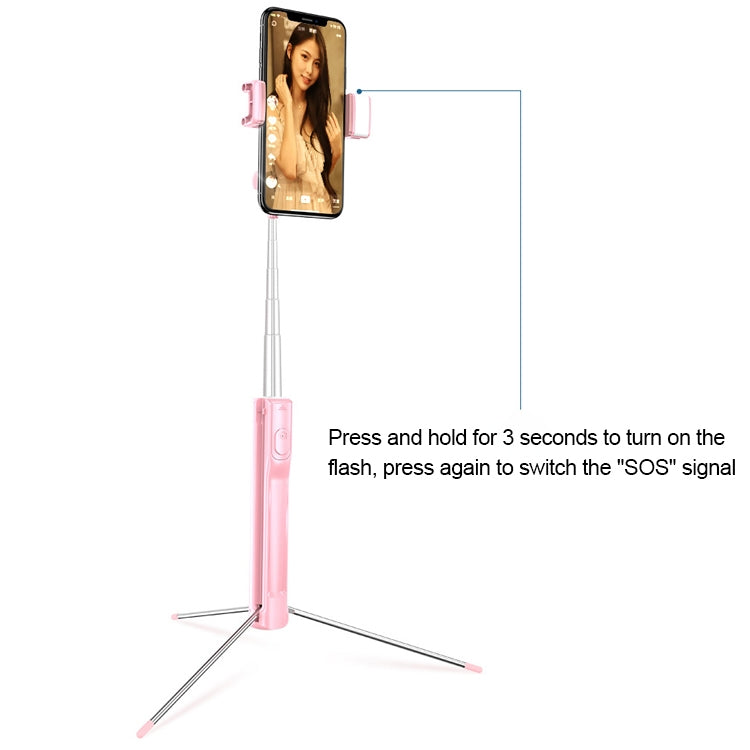 CYKE A19 Multifunction One-piece Wireless Bluetooth Selfie Stick with Single Fill light & Tripod & Remote Control, Maximum Stretching Length: 160cm