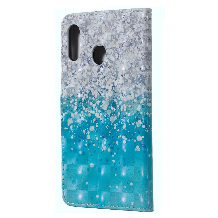 Sea and Sand Pattern 3D Horizontal Flip Leather Case for Galaxy A30, with Holder & Card Slots & Photo Frame & Wallet
