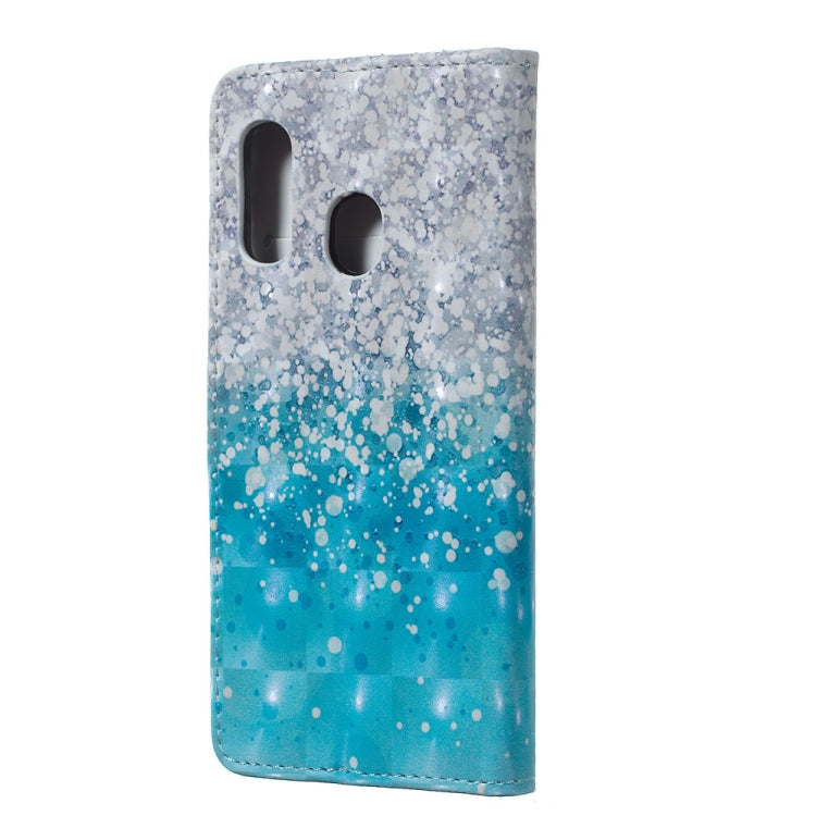 Sea and Sand Pattern 3D Horizontal Flip Leather Case for Galaxy A40, with Holder & Card Slots & Photo Frame & Wallet