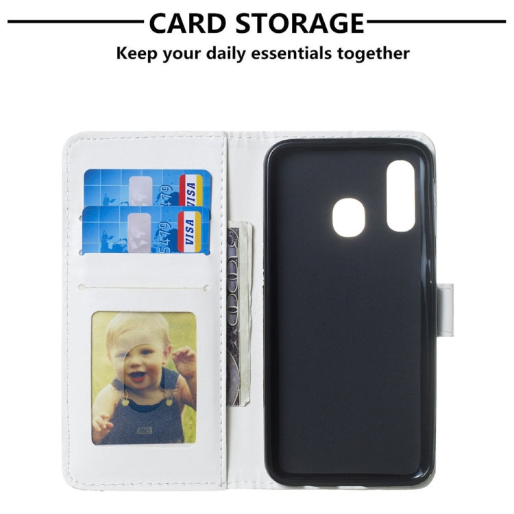 Sea and Sand Pattern 3D Horizontal Flip Leather Case for Galaxy A40, with Holder & Card Slots & Photo Frame & Wallet