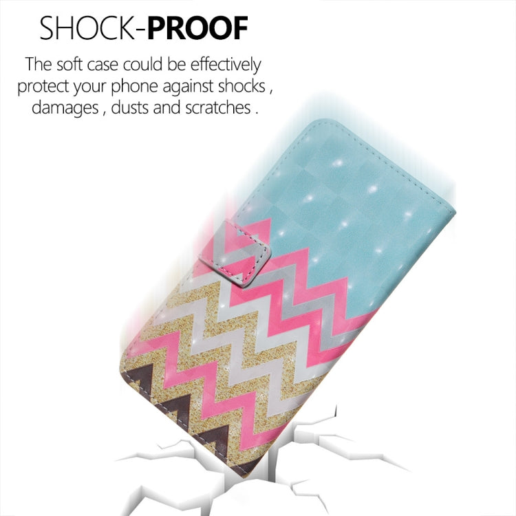 Color Wave 3D Pattern Horizontal Flip Leather Case for Galaxy A50, with Holder & Card Slots & Photo Frame & Wallet