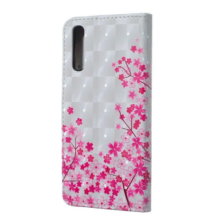 Sakura Pattern 3D Horizontal Flip Leather Case for Galaxy A50, with Holder & Card Slots & Photo Frame & Wallet