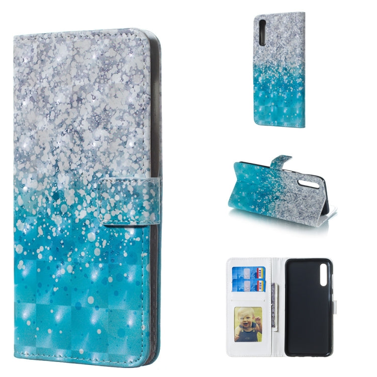 Sea and Sand Pattern 3D Horizontal Flip Leather Case for Galaxy A50, with Holder & Card Slots & Photo Frame & Wallet