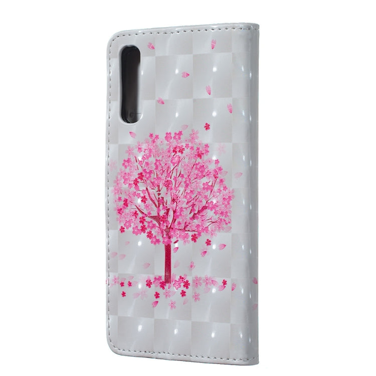 Pink Tree Pattern 3D Horizontal Flip Leather Case for Galaxy A50, with Holder & Card Slots & Photo Frame & Wallet