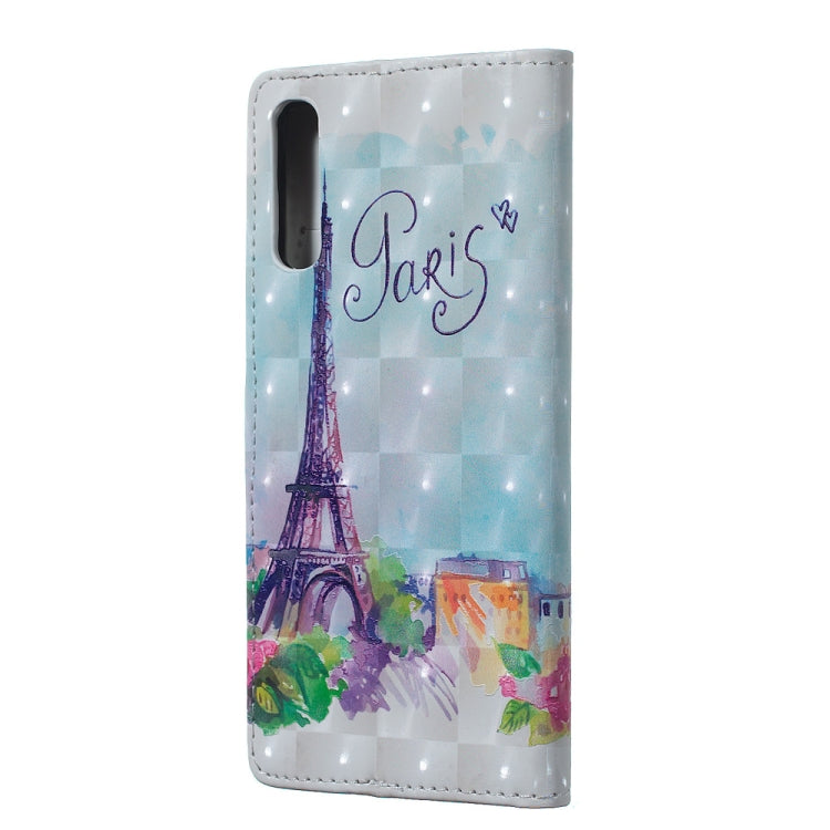 Tower Pattern 3D Horizontal Flip Leather Case for Galaxy A70, with Holder & Card Slots & Photo Frame & Wallet