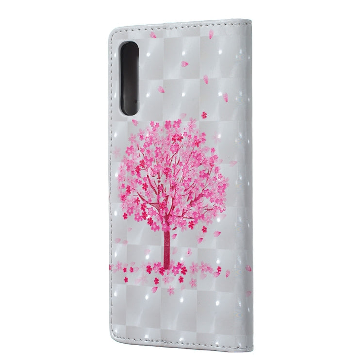 Pink Tree Pattern 3D Horizontal Flip Leather Case for Galaxy A70, with Holder & Card Slots & Photo Frame & Wallet