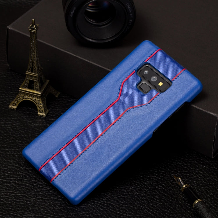 Diamond Texture PC + PU Leather Case for Galaxy Note9(Blue)