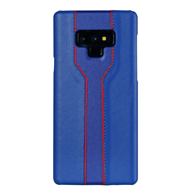 Diamond Texture PC + PU Leather Case for Galaxy Note9(Blue)