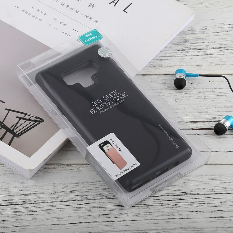 GOOSPERY Sky Slide Bumper TPU + PC Case for Galaxy Note9,with Card Slot