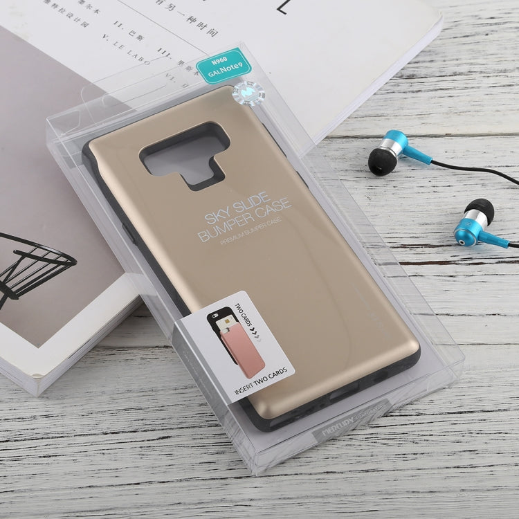 GOOSPERY Sky Slide Bumper TPU + PC Case for Galaxy Note9,with Card Slot