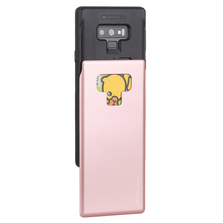 GOOSPERY Sky Slide Bumper TPU + PC Case for Galaxy Note9,with Card Slot