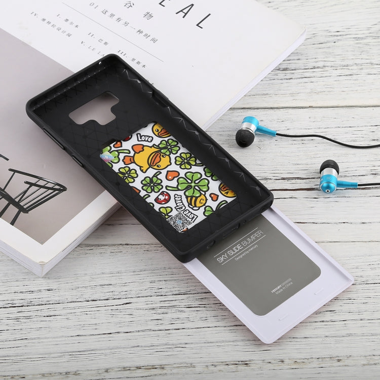 GOOSPERY Sky Slide Bumper TPU + PC Case for Galaxy Note9,with Card Slot