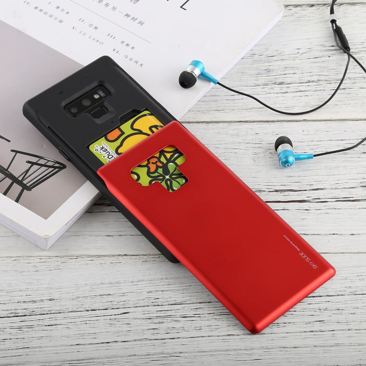 GOOSPERY Sky Slide Bumper TPU + PC Case for Galaxy Note9,with Card Slot