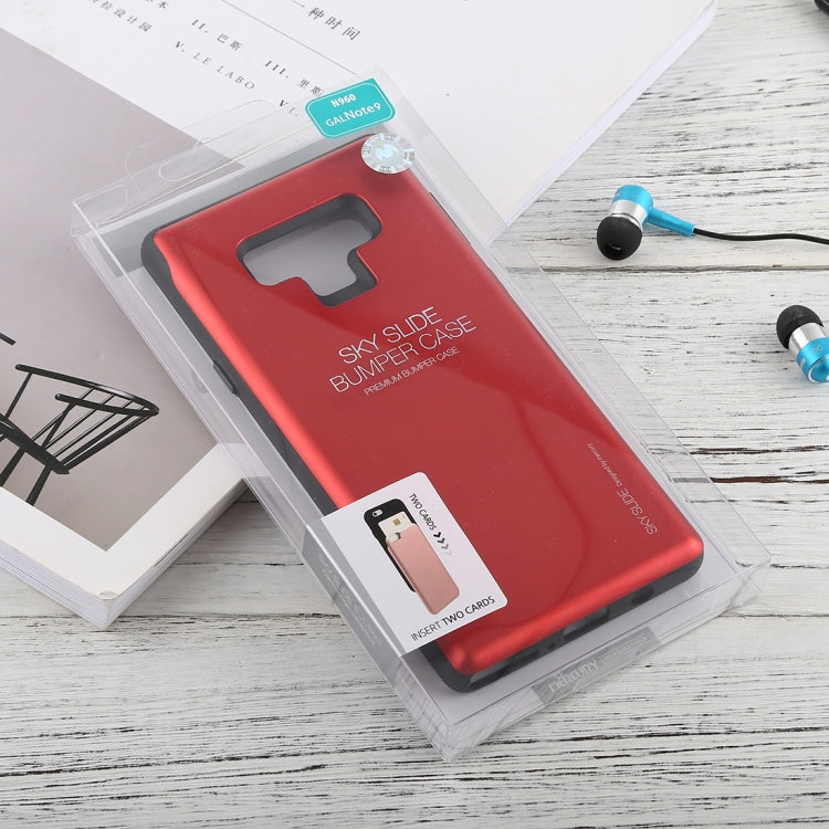 GOOSPERY Sky Slide Bumper TPU + PC Case for Galaxy Note9,with Card Slot