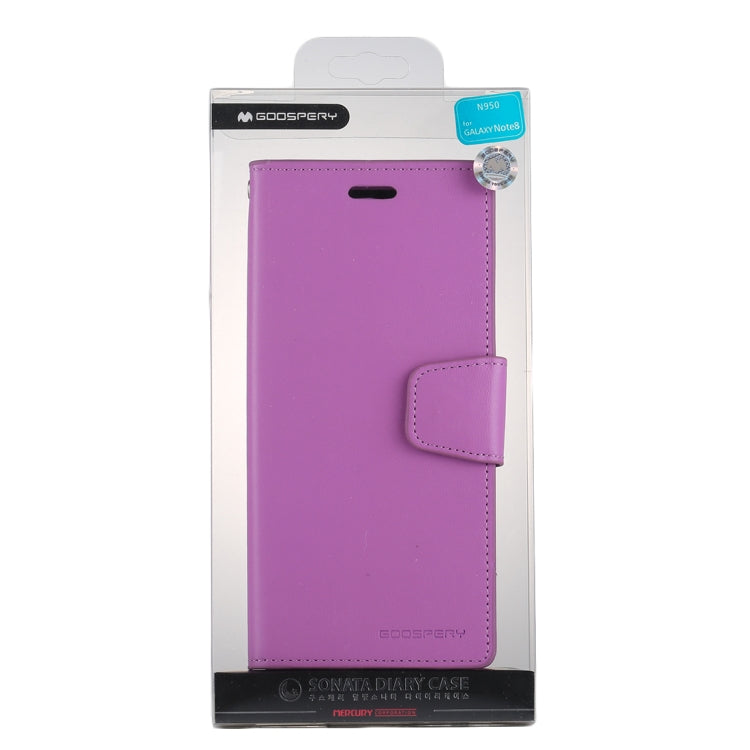 GOOSPERY SONATA DIARY for Galaxy Note 8 Business Style Magnetic Clasp Horizontal Flip Leather Case with Holder & Card Slots & Wallet