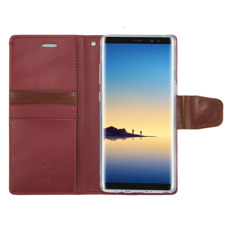 GOOSPERY SONATA DIARY for Galaxy Note 8 Business Style Magnetic Clasp Horizontal Flip Leather Case with Holder & Card Slots & Wallet