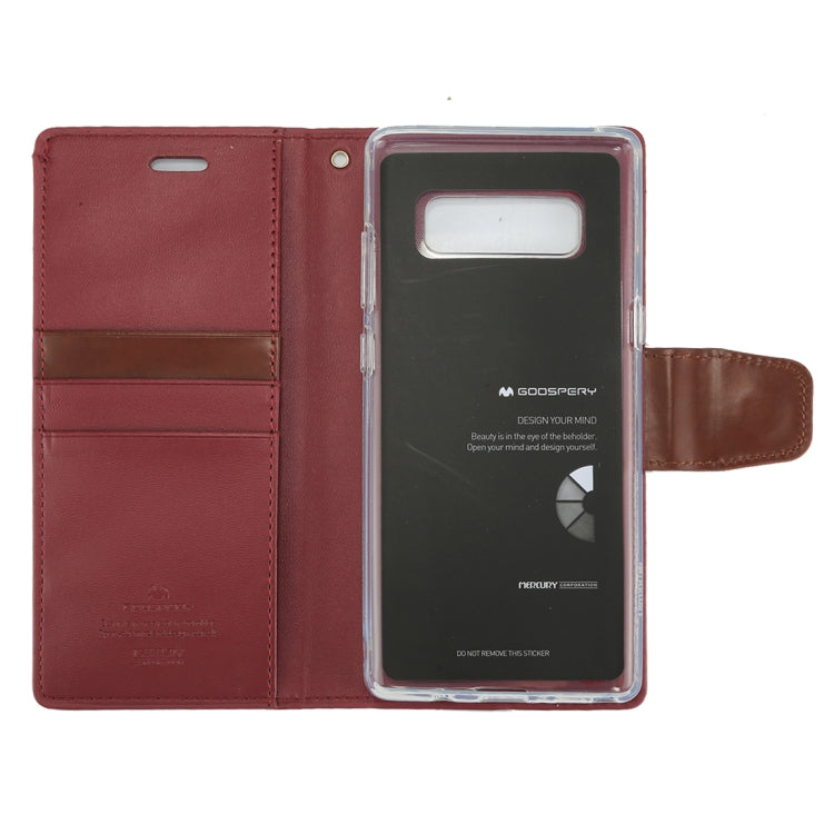 GOOSPERY SONATA DIARY for Galaxy Note 8 Business Style Magnetic Clasp Horizontal Flip Leather Case with Holder & Card Slots & Wallet