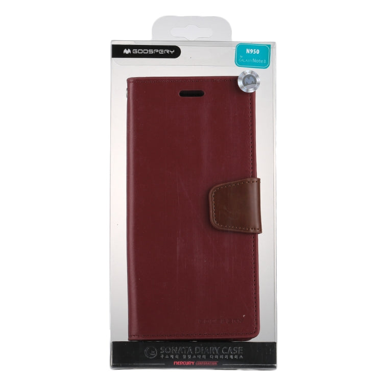 GOOSPERY SONATA DIARY for Galaxy Note 8 Business Style Magnetic Clasp Horizontal Flip Leather Case with Holder & Card Slots & Wallet