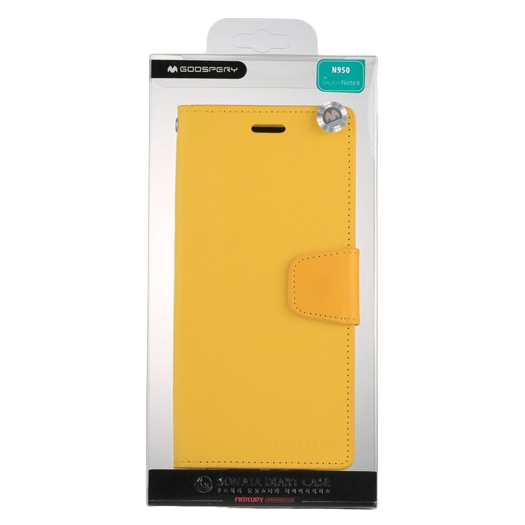 GOOSPERY SONATA DIARY for Galaxy Note 8 Business Style Magnetic Clasp Horizontal Flip Leather Case with Holder & Card Slots & Wallet