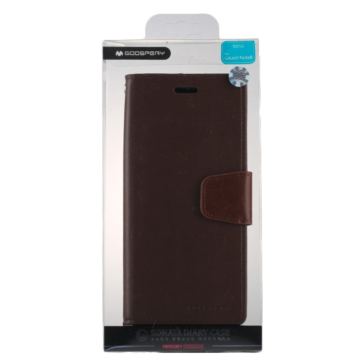 GOOSPERY SONATA DIARY for Galaxy Note 8 Business Style Magnetic Clasp Horizontal Flip Leather Case with Holder & Card Slots & Wallet