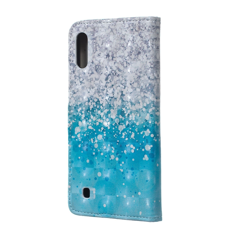 Sea and Sand Pattern 3D Horizontal Flip Leather Case for Galaxy M10, with Holder & Card Slots & Photo Frame & Wallet