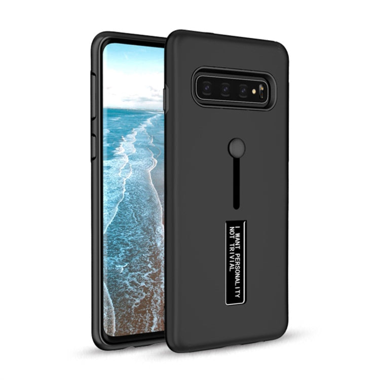 Shockproof Frosted TPU + PC Protective Case for Galaxy S10, with Holder